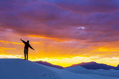 Man in dessert